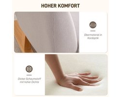 Schommelstoel – Relaxstoel – Fauteuil – Schommel-fauteuil – Loungestoel – Cordstof Bekleding – Rubberhouten Frame – Hoog Rugleuning – Zacht Schuim