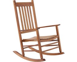 Schommelstoel Vaylen - Wipstoel - Voor Slaapkamer, Woonkamer, Tuin & Balkon - Grote Stoel voor Volwassenen - Houtlook