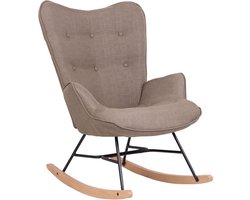 schommelstoel Zoilos - taupe - Stoel - stoelen - 62 x 55 cm - 100% polyester - luxe stoel