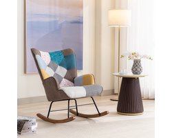 Schommelstoelen, vrijetijdsstoelen, schommelstoelen voor en achter met splitten, woonkamerstoelen, vrijetijdsstoelen