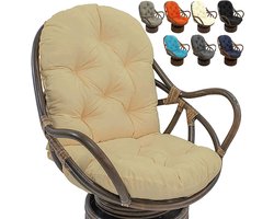 Schommelstoelkussenset - Draaibare kussens - Buitencomfort Vergroten - Waterdicht en Wasbaar - 120 x 60 cm - Grijs