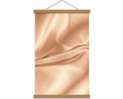Schoolplaat – Roze Satijnen Laken - 40x60cm Foto op Textielposter (Wanddecoratie op Schoolplaat)