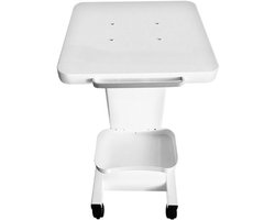 Schoonheidstrolley Met Stopcontact - Wit - Metaal En ABS - 68,5x37x15 cm - Voor Schoonheidssalon En Studio