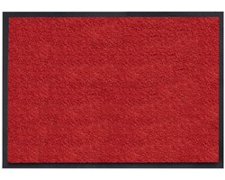 Schoonloopmat Cleanstep - Deurmat - 60x85 cm – Rood - Met rubberen rand - Geschikt voor PVC vloeren - Duurzaam en zonder schadelijke weekmakers voor PVC vloeren - Antislip onderkant voor optimale grip - Voor binnen gebruik