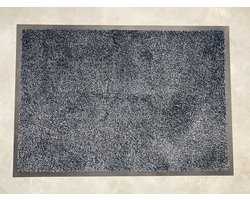 Schoonloopmat Cleanstep - Deurmat - 60x85 cm – Slate Grey - Met rubberen rand - Geschikt voor PVC vloeren - Duurzaam en zonder schadelijke weekmakers voor PVC vloeren - Antislip onderkant voor optimale grip - Voor binnen gebruik