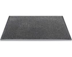 Schoonloopmat Cleanstep - Deurmat - 85x115 cm- Antraciet - Met rubberen rand - Geschikt voor PVC vloeren - Duurzaam en zonder schadelijke weekmakers voor PVC vloeren - Antislip onderkant voor optimale grip - Voor binnen gebruik