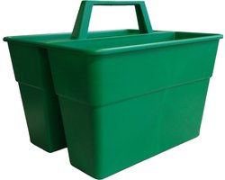 schoonmaken - tuinieren of klussen met de Universele tool/water/garden box - emmer - groen - 2 stuks - (voorjaars) schoonmaak - gereedschap