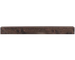 Schoorsteenmantel, 182.8 X 20.3 X 12.7 Cm, Draagvermogen Tot 22,7 kg, Natuurhouten Schoorsteenmantel voor Boven De Open Haard, Zwevende Wandplank In Landelijke Stijl, Handgemaakte Lichtbruine Decoratie