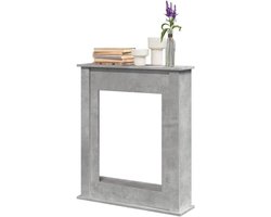 Schoorsteenmantel Frame - Haard Frame - Decoratieve Sfeer - Glad Oppervlak - 75 x 20 x 87.5 cm - Grijs Cement