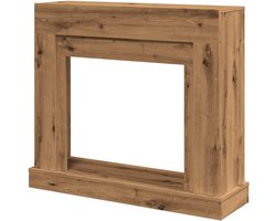 Schoorsteenmantel - Haardombouw Decoratie - Woonkamer Aankleden - Elektrische Haard Compatibel - 100x30x87.5 cm - Eikenkleurig