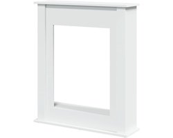 Schoorsteenmantel - Haardombouw Decoratie - Woonkamer Aankleden - Houtmateriaal Constructie - 75 x 20 x 875 cm - Wit