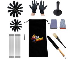 Schoorsteenveegset - Schoorsteen borstel - Schoorsteenreiniger - Pelletkachel - 100mm en 150mm borstel - nylon - Veegkit - 8 meter