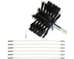 Schoorsteenveger Pelletkachel - Schoorsteenpijpborstel Veegset - Schoorsteen Reinigen - Nylon Materiaal Hittebestendig - 9 Nylon Staven - Niet Gespecificeerd