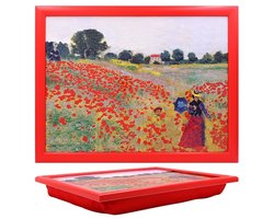Schootkussen Laptray – Klaprozen van Claude Monet 44x34x6 cm