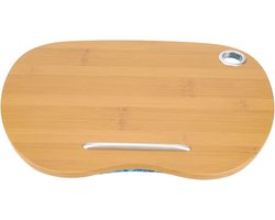Schoottafel Bureau - Laptopstandaard Kussen - Thuis Werken - Zachte Stoffen Hoes - 40x28.5x9cm - Oceaan Groen