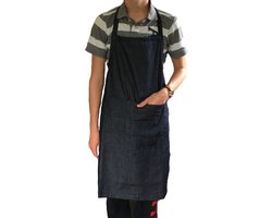 Schort van biologisch katoen - denim - mooi en stevig
