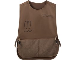 Schort - Vestschort - Keukenschort - Met handdoekje - 50 x 70 cm - Vestmodel - Ademende kokskleding - Mouwloos - Geschikt voor koken, bakken, tuinieren, grillen en knutselen - Koffiebruin