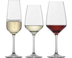 Schott Zwiesel Wijnglazenset (champagneglazen. witte wijnglazen & rode wijnglazen) Tulip - 18 delige set