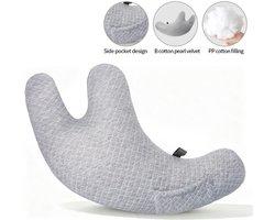 Schouderkussen voor Zijslapers - Schoudersteunkussen - Ergonomisch Armsteunkussen - Schouder- en Armondersteuning - 65 x 30 x 15 cm - PP Katoenen Vulling - Grijs