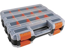 Schroef Organizer - Onderdelen Kist - Werkplaats Opruimen - Dubbelzijdig Ontwerp - 33x28x9 cm - Oranje