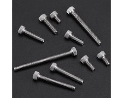 Schroefset met zeskantdoppen, M2-machineschroeven, 150 stuks UNC-schroefdraadbevestigingsmiddelen, roestvrijstalen bouten voor meubels, apparaten, machines