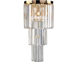 Schubert - Appliqué in ijzer en goudmessing met strass-steentjes 2 lampjes .25 - P.13 - BL272-AP2-OR