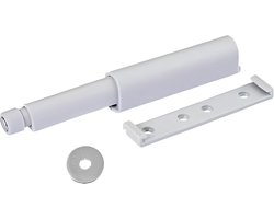 Schuif- en openersysteem voor meubels met deuren, Made in Italy, deuropeningssysteem voor meubels, verschillende kleuren (wit, magnetische voet)