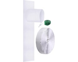 Schuifdeur Afdichting - Ventilatiekit Raam - Mobiele Airco - Weerbestendig Isolatieontwerp - 25x232cm - Wit