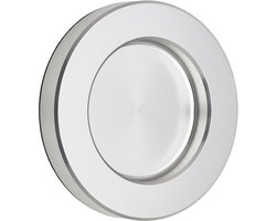 Schuifdeurgreep TEYO inox look Ø 70 x 10 mm zelfklevend (3M VHB) Meubelgreep inox schaalgreep voor glazen deuren & kamerdeuren Handgreepschaal om op te kleven Glasdeurgreep van SOTECH