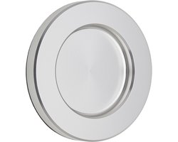 Schuifdeurgreep TEYO inox look Ø 70 x 8 mm zelfklevend (3M VHB) Meubelgreep inox schaalgreep voor glazen deuren & kamerdeuren Handgreepschaal om op te kleven Glasdeurgreep van SOTECH