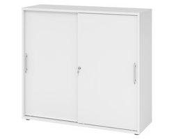 Schuifdeurkast - Wit - 120 x 40 x 110 cm - Beta 1753S