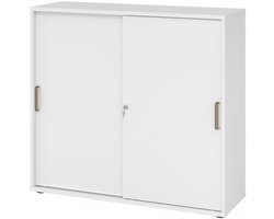 Schuifdeurkast - Wit - 120 x 40 x 110 cm - Beta 1753S