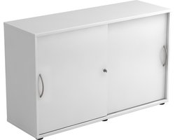 Schuifdeurkast - Wit - 120 x 40 x 74,8 cm - Beta 1752S