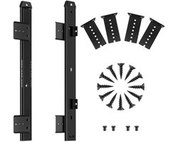 Schuiflade voor toetsenbord - metalen geleiders - 1 stuk - zilver - 356 mm