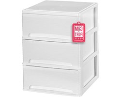 Schuifladenbox Kunststof - Ladenkast Organizer - Kleding Opbergen - Eenvoudige Montage - 38 x 37 x 47 cm