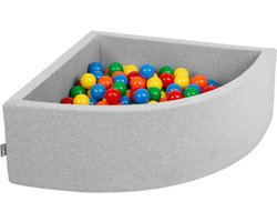 Schuim Ballenbak - Kinder Speelgoed - Veilig Spelen - Machinewasbaar Hoes - 90x30cm 200 Ballen
