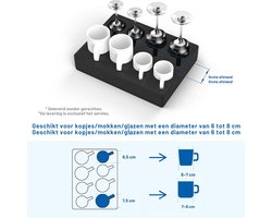 Schuim Bestekhouder Bekerhouder Bordenhouder Set (Zonder Servies) Voor Campers, Caravans, Boten - Camping Servies Opslag Voor 8 Borden + 8 Kopjes (Compatibel Met Meer Maten)