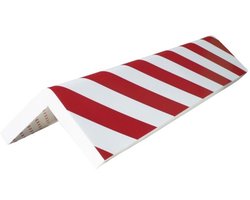 Schuim Hoekbeschermer 75 x 2 mm – Rood/Wit – Zelfklevend EVA – Wand en Rek Bescherming – VISO