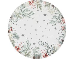 Schuim kerstboom motief onderzetter, Ø 33 cm