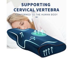 Schuim kussen 50 * 30cm vlindervorm langzame rebound orthopedisch slaapkussen orthopedische kussens om te slapen Nek Bescherming Goed Slapen