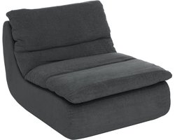 Schuim Loungestoel – Vloerstoel – Relaxzetel – Loungechair – Zitzak – Lichtgewicht & Hoogwaardige Schuimvulling – Elektriciteitvrij & Compact Grijs