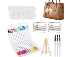 Schuim Schilderen Kit - 3D Teken Set - Creatief Knutselen - Unieke Textuur Effecten - 24 Kleuren - Hartvorm