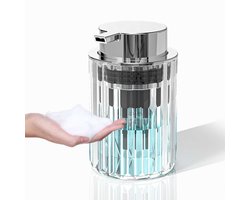 Schuimende zeepdispenser | Handzeep- en lotiondispenser Geschikt voor badkamer en keuken | Transparante zeepdispenser Geschikt voor schuimpomp | Herbruikbaar, Geschikt voor vloeibare zeep, shampoo en douchegel