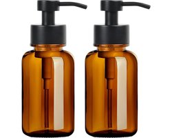 Schuimende zeepdispenser - navulbaar - 2 stuks - glazen - 400 ml