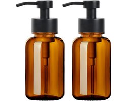 Schuimende zeepdispenser - navulbaar - 2 stuks - glazen - 400 ml