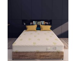 Schuimmatras - Traagschuim matras - Comfortabel slapen - Aloë vera overtrek - 160 x 200 cm - Zilver