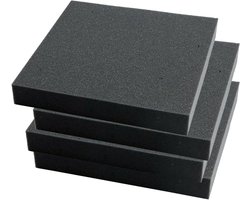 Schuimrubber Kussens - Doe-het-zelf Schuim - Bank Kussens Maken - 100% Made in Italy - 4 stuks 40x40cm - Antraciet Grijs