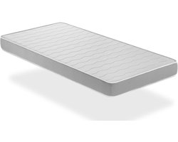 Schuimrubber Matras - Comfortabel Matras - Rustgevende Slaap - Ergonomische Ondersteuning - 135x190 cm - Grijs/Rood