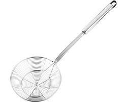 Schuimspaan - Vergiet - Ophangbaar - RVS - Schuimlepel - Met Handvat - Kitchen Tools - Frituurschep - Kookbenodigdheden - Geschikt voor aardappelen, groenten en pasta - 38.5cm - Zilver