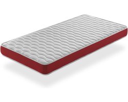 Schuimstofmatras - Ergonomisch matras - Comfortabele slaap - Ademend en koel - 80 x 200 cm - Rood